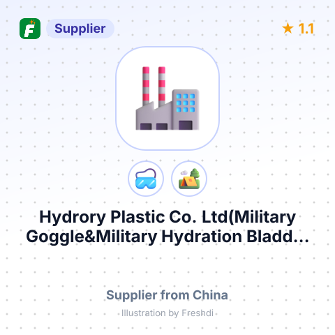 Hydrory Plastic Co. Ltd(Military Goggle&Military Hydration Bladder Factory) – summary card, no photo uploaded yet