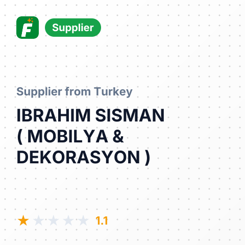 IBRAHIM SISMAN ( MOBILYA & DEKORASYON ) – summary card, no photo uploaded yet