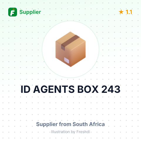 ID AGENTS BOX 243 – summary card, no photo uploaded yet