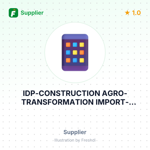 IDP-CONSTRUCTION AGRO-TRANSFORMATION IMPORT-EXPORT – summary card, no photo uploaded yet