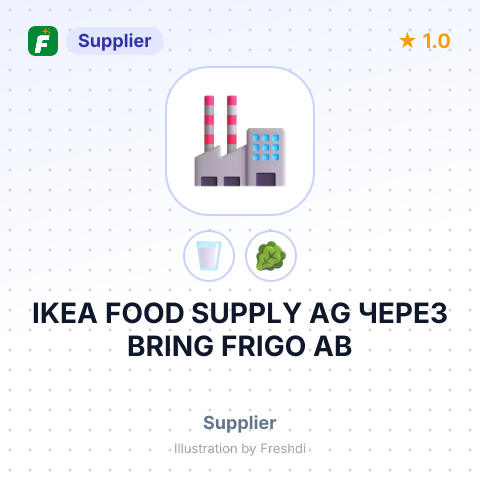 IKEA FOOD SUPPLY AG ЧЕРЕЗ BRING FRIGO AB – summary card, no photo uploaded yet