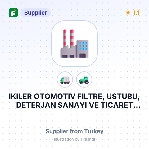 IKILER OTOMOTIV FILTRE, USTUBU, DETERJAN SANAYI VE TICARET LIMITED SIRKETI – summary card, no photo uploaded yet