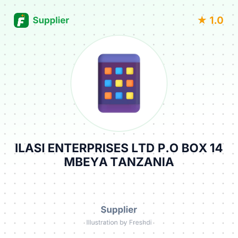 ILASI ENTERPRISES LTD P.O BOX 14 MBEYA TANZANIA – summary card, no photo uploaded yet