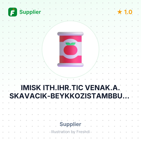 IMISK ITH.IHR.TIC VENAK.A. SKAVACIK-BEYKKOZISTAMBBUL – summary card, no photo uploaded yet