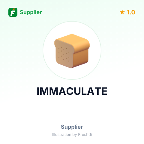 IMMACULATE – summary card, no photo uploaded yet