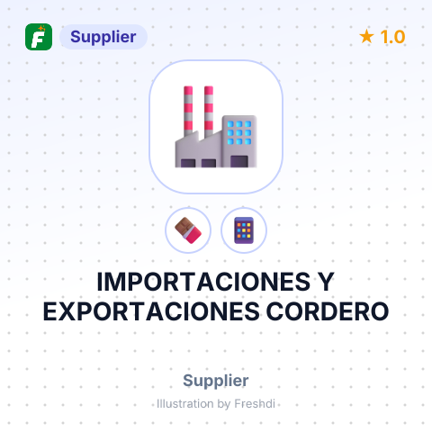 IMPORTACIONES Y EXPORTACIONES CORDERO – summary card, no photo uploaded yet