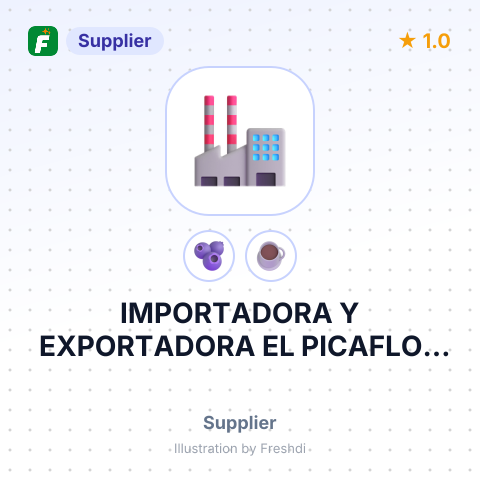 IMPORTADORA Y EXPORTADORA EL PICAFLOR E. – summary card, no photo uploaded yet