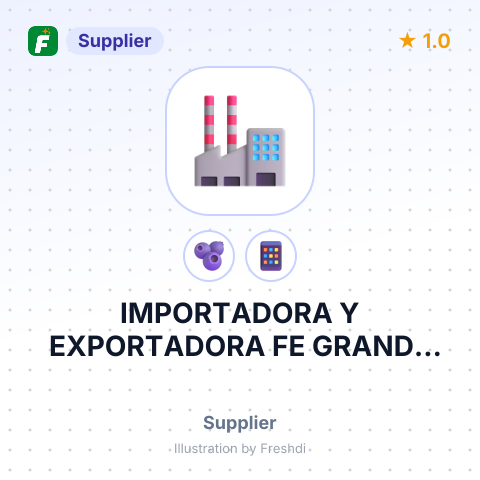 IMPORTADORA Y EXPORTADORA FE GRANDE SOCI – summary card, no photo uploaded yet