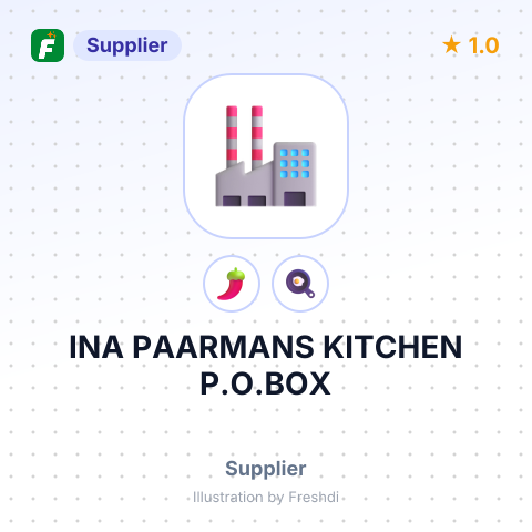 INA PAARMANS KITCHEN P.O.BOX – summary card, no photo uploaded yet