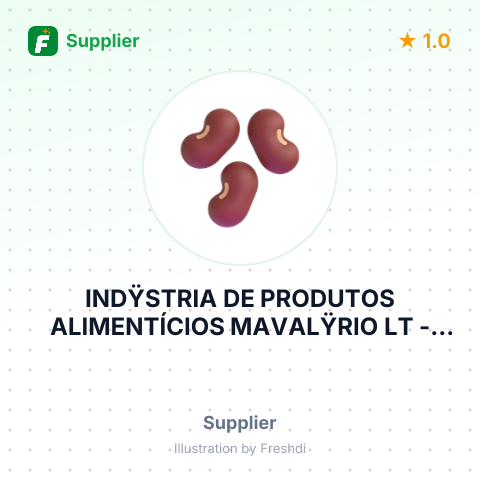 INDŸSTRIA DE PRODUTOS ALIMENTÍCIOS MAVALŸRIO LT – summary card, no photo uploaded yet