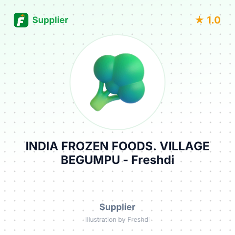 INDIA FROZEN FOODS. VILLAGE BEGUMPU – summary card, no photo uploaded yet