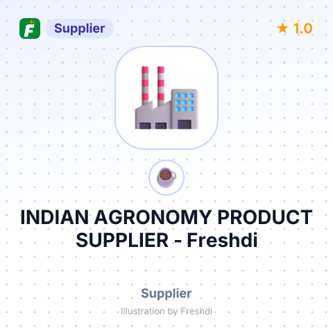 INDIAN AGRONOMY PRODUCT SUPPLIER – summary card, no photo uploaded yet