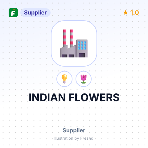 INDIAN FLOWERS – summary card, no photo uploaded yet