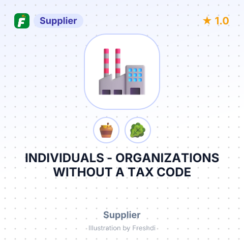 INDIVIDUALS - ORGANIZATIONS WITHOUT A TAX CODE – summary card, no photo uploaded yet