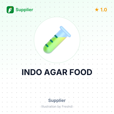 INDO AGAR FOOD – summary card, no photo uploaded yet