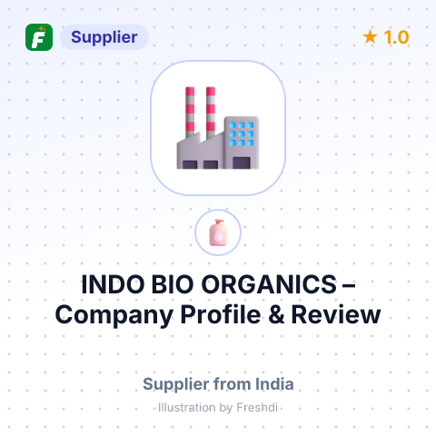 INDO BIO ORGANICS – summary card, no photo uploaded yet