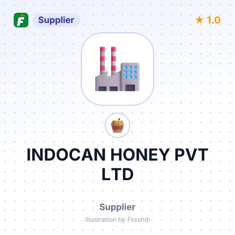 INDOCAN HONEY PVT LTD – summary card, no photo uploaded yet
