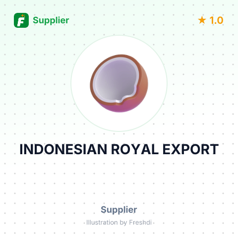 INDONESIAN ROYAL EXPORT – summary card, no photo uploaded yet
