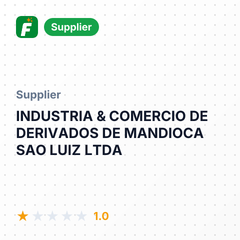 INDUSTRIA & COMERCIO DE DERIVADOS DE MANDIOCA SAO LUIZ LTDA – summary card, no photo uploaded yet