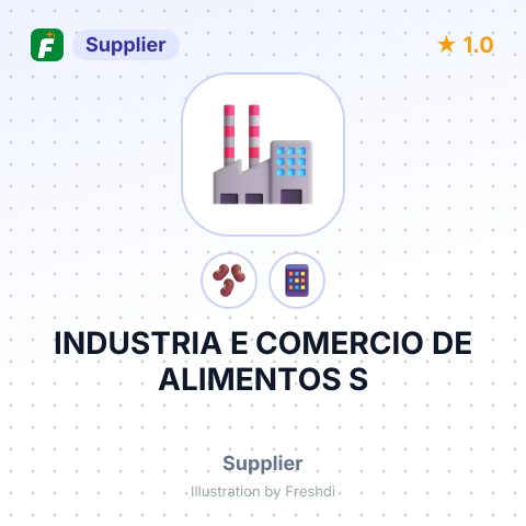 INDUSTRIA E COMERCIO DE ALIMENTOS S – summary card, no photo uploaded yet