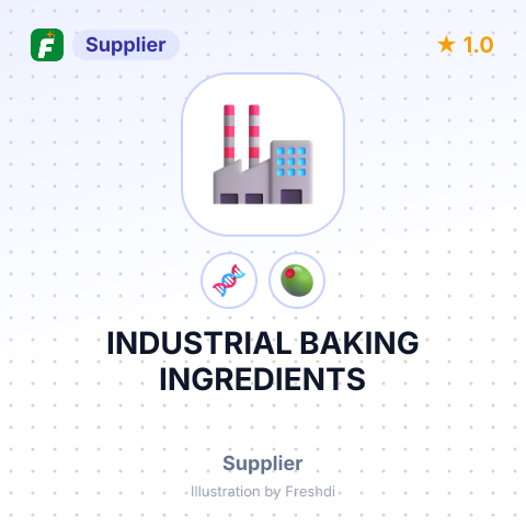 INDUSTRIAL BAKING INGREDIENTS – summary card, no photo uploaded yet