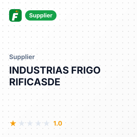 INDUSTRIAS FRIGO RIFICASDE – summary card, no photo uploaded yet