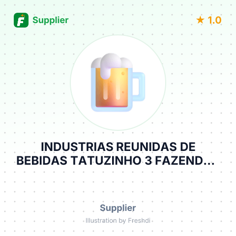 INDUSTRIAS REUNIDAS DE BEBIDAS TATUZINHO 3 FAZENDAS IRB – summary card, no photo uploaded yet