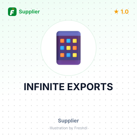 INFINITE EXPORTS – summary card, no photo uploaded yet