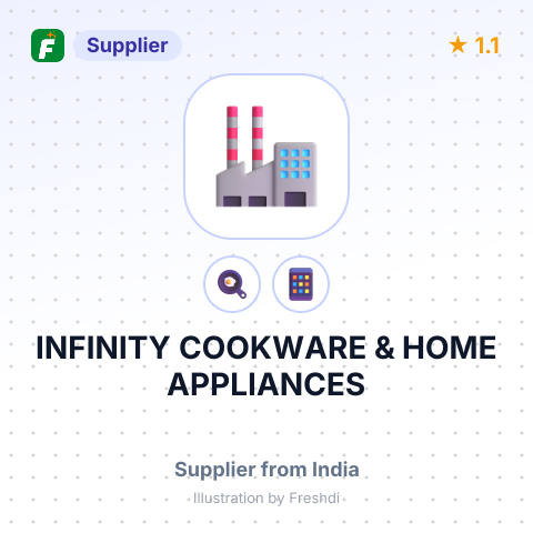 INFINITY COOKWARE & HOME APPLIANCES – summary card, no photo uploaded yet