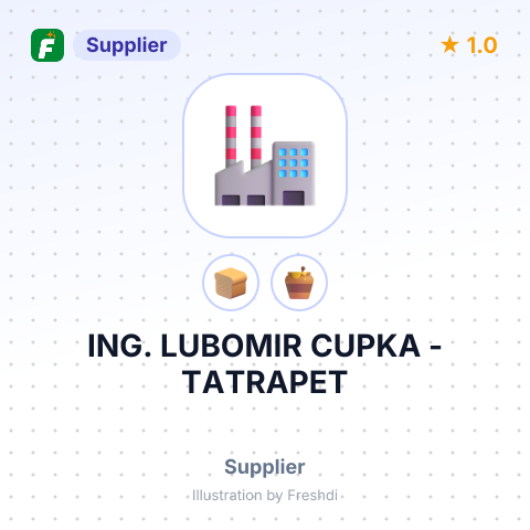 ING. LUBOMIR CUPKA -TATRAPET – summary card, no photo uploaded yet