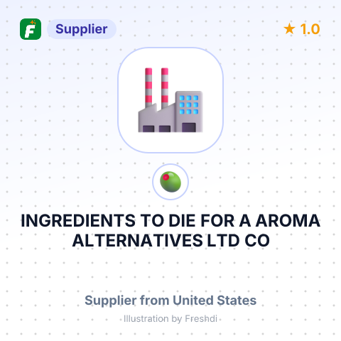 INGREDIENTS TO DIE FOR A AROMA ALTERNATIVES LTD CO – summary card, no photo uploaded yet