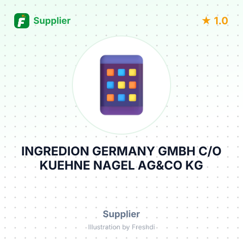 INGREDION GERMANY GMBH С/О KUEHNE NAGEL AG&CO KG – summary card, no photo uploaded yet