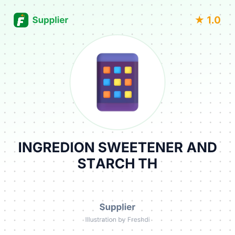 INGREDION SWEETENER AND STARCH TH – summary card, no photo uploaded yet