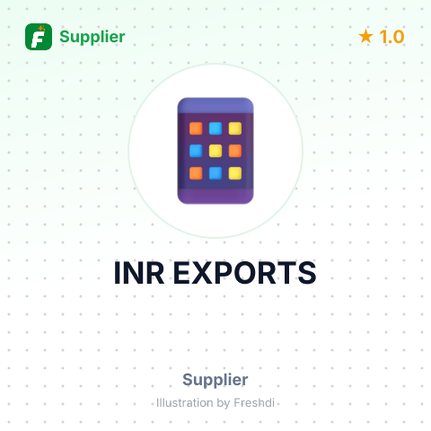 INR EXPORTS – summary card, no photo uploaded yet