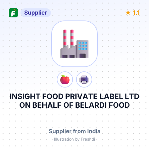 INSIGHT FOOD PRIVATE LABEL LTD ON BEHALF OF BELARDI FOOD – summary card, no photo uploaded yet