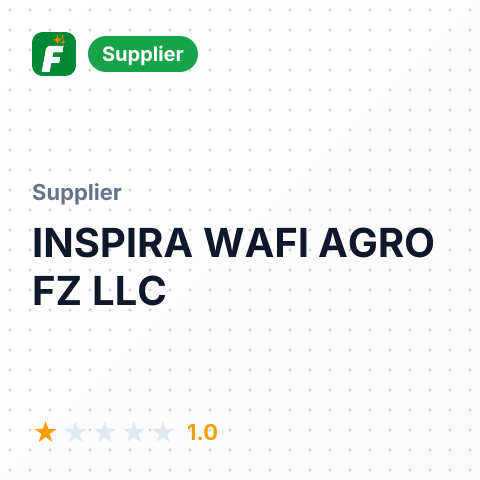 INSPIRA WAFI AGRO FZ LLC – summary card, no photo uploaded yet