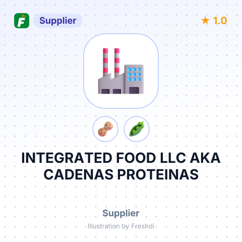 INTEGRATED FOOD LLC AKA CADENAS PROTEINAS – summary card, no photo uploaded yet