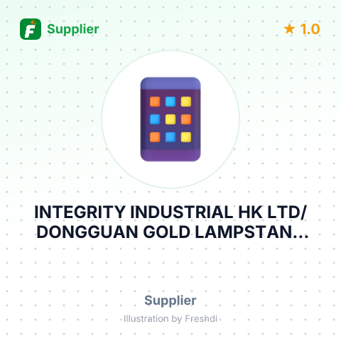 INTEGRITY INDUSTRIAL HK LTD/DONGGUAN GOLD LAMPSTAND ARTS INDUSTR WAN – summary card, no photo uploaded yet