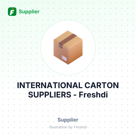 INTERNATIONAL CARTON SUPPLIERS – summary card, no photo uploaded yet
