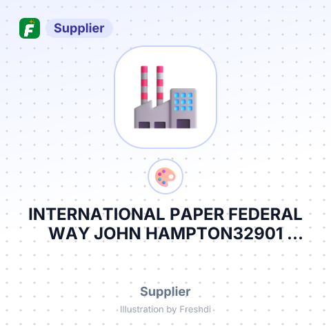 INTERNATIONAL PAPER FEDERAL WAY JOHN HAMPTON32901 WEYERHAEUSER WAY SOUTHFEDERAL WAY, WA – summary card, no photo uploaded yet
