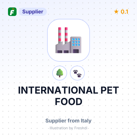 INTERNATIONAL PET FOOD – summary card, no photo uploaded yet