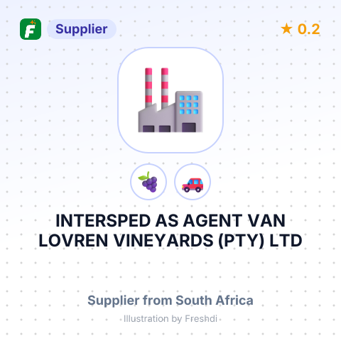 INTERSPED AS AGENT, VAN LOVREN VINEYARDS (PTY) LTD – summary card, no photo uploaded yet