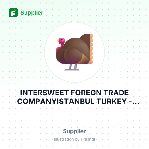 INTERSWEET FOREGN TRADE COMPANYISTANBUL TURKEY – summary card, no photo uploaded yet