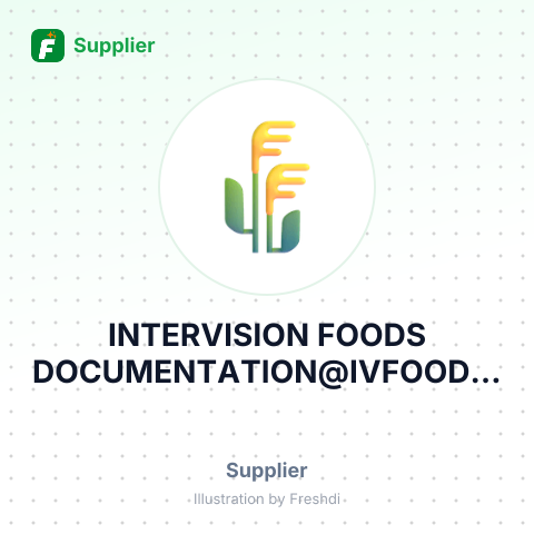 INTERVISION FOODS DOCUMENTATION@IVFOODS. COM – summary card, no photo uploaded yet