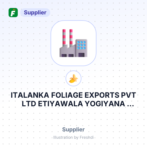 ITALANKA FOLIAGE EXPORTS PVT LTD ETIYAWALA YOGIYANA DANKOTUWA EXP ONLY TL EREG COMPLETED DDC RMU ORDER – summary card, no photo uploaded yet