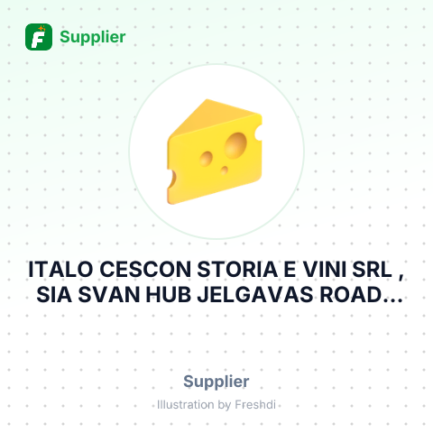 ITALO CESCON STORIA E VINI SRL , SIA SVAN HUB JELGAVAS ROAD – summary card, no photo uploaded yet
