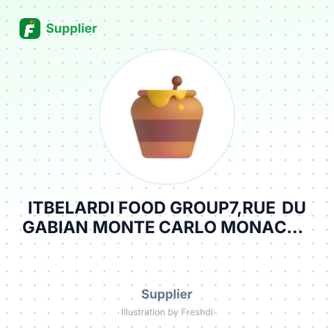 ITBELARDI FOOD GROUP7,RUE DU GABIAN MONTE CARLO MONACO – summary card, no photo uploaded yet