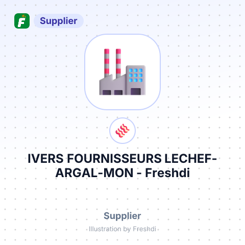 IVERS FOURNISSEURS LECHEF-ARGAL-MON – summary card, no photo uploaded yet