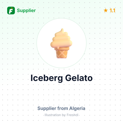 Iceberg Gelato – summary card, no photo uploaded yet
