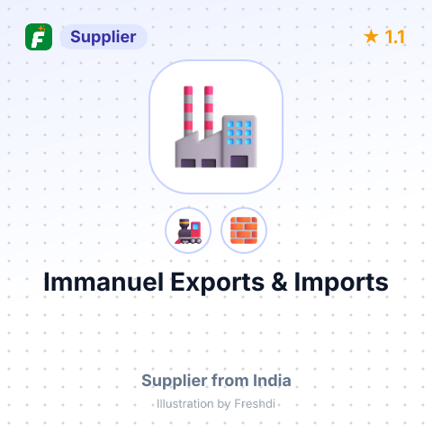 Immanuel Exports & Imports – summary card, no photo uploaded yet